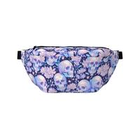 Riñonera grande para mujeres y hombres, cruzada, bolsa cruzada de viaje de cristal con estrella de calavera para mujer, bolsa de cinturón para mujeres y hombres, bolsa de cintura para mujer con correa