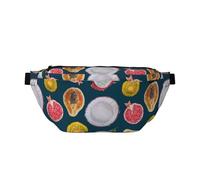 Riñonera grande para mujeres y hombres, cruzada, bolsa cruzada de viaje Papaya pitaya granada para mujer, moderna, riñonera para mujeres y hombres, riñonera para mujer con correa ajustable