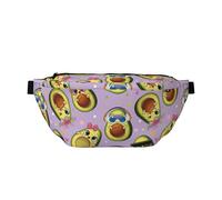 Riñonera grande para mujeres y hombres, cruzada, bonita flor de aguacate, morada, bolsa cruzada de viaje para mujer, bolsa de cinturón para mujeres y hombres, bolsa de cintura para mujer con correa