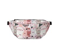 Riñonera grande para mujeres y hombres, cruzada, bonita versión Q, bolsa cruzada de viaje de cerdo de dibujos animados para mujer, bolsa de cinturón para mujeres y hombres, bolsa de cintura para mujer