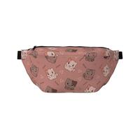 Riñonera grande para mujeres y hombres, cruzada, bonita versión Q de dibujos animados, bolsa cruzada de viaje para mujer, moderna, riñonera para mujeres y hombres, riñonera para mujer con correa