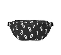 Riñonera grande para mujeres y hombres, cruzada, color blanco, con patrón matemático, bolsa cruzada de viaje para mujer, moderna, riñonera para mujeres y hombres, riñonera para mujer con correa