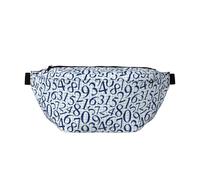 Riñonera grande para mujeres y hombres, cruzada, con patrón matemático, color azul, bolsa cruzada de viaje para mujer, moderna, riñonera para mujeres y hombres, riñonera para mujer con correa