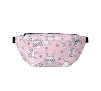 Riñonera grande para mujeres y hombres, cruzada, gafas de amor, bonito conejo, rosa, bolsas cruzadas de viaje para mujer, bolsa de cinturón para mujeres y hombres, bolsa de cintura para mujer con