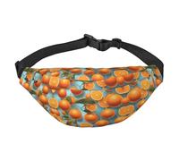 Riñonera grande para niños con muchas naranjas deliciosas, bolsa cruzada de viaje, adecuada para disfrutar de deportes, correr, ciclismo, viajes, pesca