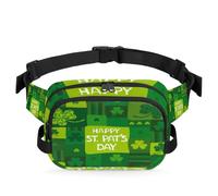 Riñonera Happy St Patricks Day para mujeres, hombres, niñas, niños, día de San Patricio, riñonera, correr, deporte, senderismo, bolsa de cinturón, color, XL, Organizador de bolsas