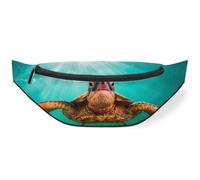 Riñonera hawaiana con diseño de tortuga marina para hombres, mujeres, niños, niñas, niños, tortuga, animal, deportiva, senderismo, correr, bolsa de cinturón, color, M, Organizador de bolsas