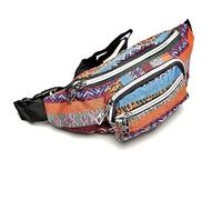 Riñonera Hippie Estilo étnico riñonera para Hombres Mujeres y niños,Multicolor Bolsa para Viajes, Festivales, Vacaciones, Senderismo, Correr, al Aire Libre, Camping (Multicolor 3)