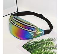 Riñonera Holocóptica Laser de Color Degradado para Exteriores, Bolso Cruzado Pequeño Tipo Mochila, Bolso de Pecho, Moda para Camping, Viajes, Desplazamientos, Bolso Portátil para Teléfono Móvil