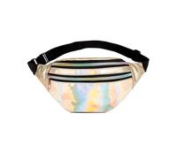 Riñonera holográfica for Mujer, riñonera Plateada, Brillante de Viaje, Moda for Chicas, Cuero Rosa con Holograma para Viajes, Festivales(Gold)