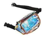 RIÑONERA HOLOGRAFICA Iridiscente RIÑONERA Brillante Cremallera Impermeable PVC Viaje Fiesta Correr Senderismo
