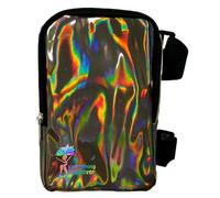 Riñonera holográfica para muslo, arnés de pierna para mujer, riñonera para exteriores, carnaval, senderismo, viajes, con correas ajustables, Marrón, Talla única, Bolsa regular para el muslo