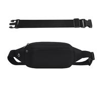 Riñonera Hombre Mujer Deportiva Unisex con Cinturón Ajustable Extendido de 30 cm y 4 Bolsillos con Cremallera Bolsa para Entrenamiento al Aire Libre Viajes Casual Correr Senderismo Negro