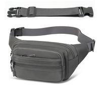 Riñonera Hombre Mujer Deportiva Unisex con Cinturón Ajustable Extendido de 30 cm y 6 Bolsillos con Cremallera Bolsa para Entrenamiento al Aire Libre Viajes Casual Correr Senderismo