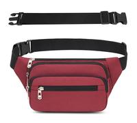 Riñonera Hombre Mujer Deportiva Unisex con Cinturón Ajustable Extendido de 60 cm y 4 Bolsillos con Cremallera Bolsa para Entrenamiento al Aire Libre Viajes Casual Correr Senderismo