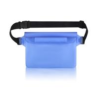 Riñonera Impermeable,Bolsa Estanca Impermeable,IPX8 Bolsa Impermeable,con Correa de Cinturón Elástico Ajustable,para Deportes Acuáticos,Natación,Rafting,Campamento,Kayak,Pesca,22*15.5cm (Azul)