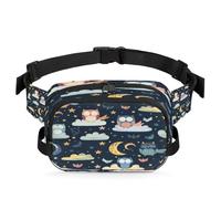 Riñonera Impermeable con diseño de búho durmiendo, Bolso Cruzado para Mujer y Hombre, Regalos navideños