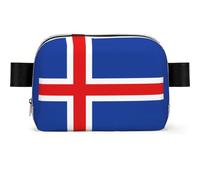 Riñonera impermeable con la bandera de Islandia para hombres y mujeres, riñonera ajustable para viajes, bolsa cruzada ligera para correr, gimnasio