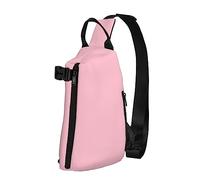 Riñonera impermeable de fibra de poliéster - Mochila con 4 compartimentos de bolsillo, ideal para actividades al aire libre, plantas verdes en maceta de interior, Color rosa liso., Talla única