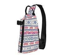 Riñonera impermeable de fibra de poliéster, mochila con 4 compartimentos, ideal para actividades al aire libre, ciencia ficción futuro, Patrón floral geométrico liso, Talla única