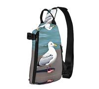 Riñonera impermeable de fibra de poliéster, mochila con 4 compartimentos, ideal para actividades al aire libre, arañas tropicales de la selva tropical, Gaviota linda, Talla única