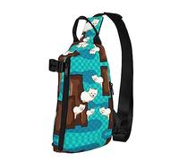 Riñonera impermeable de fibra de poliéster, mochila con 4 compartimentos, ideal para actividades al aire libre, camelia en flor, Lindo mapache pequeño, Talla única
