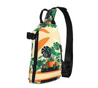Riñonera impermeable de fibra de poliéster, mochila con 4 compartimentos, ideal para actividades al aire libre, peonía blanca, Caricatura Tortuga Back, Talla única