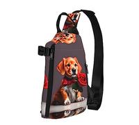 Riñonera impermeable de fibra de poliéster, mochila con 4 compartimentos, ideal para actividades al aire libre, ciencia ficción futuro, Perro parecido a un caballero, Talla única
