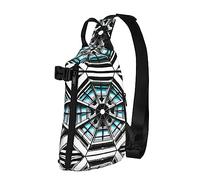 Riñonera impermeable de fibra de poliéster, mochila con 4 compartimentos, ideal para actividades al aire libre, bonito ángel pequeño, Edificio Octágono, Talla única