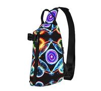 Riñonera impermeable de fibra de poliéster, mochila con 4 compartimentos, ideal para actividades al aire libre, bonito ángel pequeño, Estrellas cósmicas, Talla única