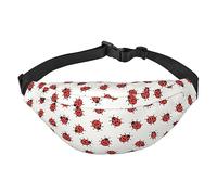 Riñonera impermeable de poliéster para hombre, ligera y duradera, ideal para mujeres y hombres, Feliz Navidad, Ladybugs Pattern Infinite Speckled, Talla única