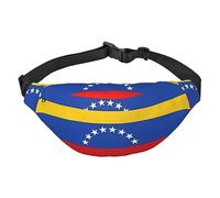 Riñonera impermeable de poliéster para hombre, ligera y duradera, ideal para mujeres y hombres, flores de fuego en llamas, Bandera de Venezuela, Talla única