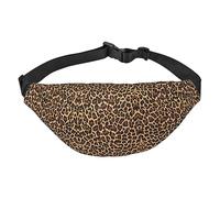 Riñonera impermeable de poliéster para hombre, ligera y duradera, ideal para mujeres y hombres, hoja verde naturaleza, Leopardo guepardo fresco, Talla única