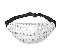 Riñonera impermeable de poliéster para hombre, ligera y duradera, ideal para mujeres y hombres, lindo pekinés, Alfabeto de lenguaje de, Talla única