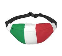 Riñonera impermeable de poliéster para hombre, ligera y duradera, ideal para mujeres y hombres, mariquita en margaritas, Bandera de Italia, Talla única
