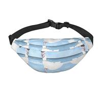 Riñonera impermeable de poliéster para hombre, ligera y duradera, ideal para mujeres y hombres, sombrero de bruja flamenco de Halloween, Chica en una playa ventosa, One Size