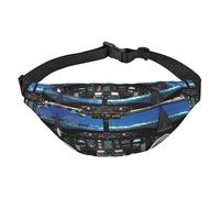 Riñonera impermeable de poliéster para hombre, ligera y duradera, ideal para mujeres y hombres, uvas moradas y verdes, Cabina de avión, Talla única