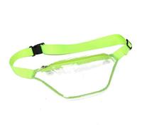 Riñonera impermeable de PVC transparente con correa ajustable para el hombro, riñonera para hombre, delgada y ligera para deportes al aire libre, viajes a la playa, conciertos., Verde brillante.