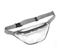 Riñonera impermeable de PVC transparente con correa ajustable para el hombro, riñonera para hombre, delgada y ligera para deportes al aire libre, viajes a la playa, conciertos., gris