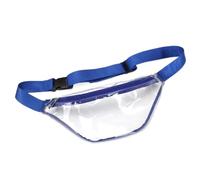 Riñonera impermeable de PVC transparente con correa ajustable para el hombro, riñonera para hombre, delgada y ligera para deportes al aire libre, viajes a la playa, conciertos., Blue