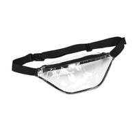 Riñonera impermeable de PVC transparente con correa ajustable para el hombro, riñonera para hombre, delgada y ligera para deportes al aire libre, viajes a la playa, conciertos., Black