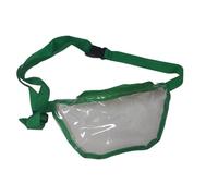 Riñonera impermeable de PVC transparente con correa ajustable para el hombro, riñonera para hombre, delgada y ligera para deportes al aire libre, viajes a la playa, conciertos., Green