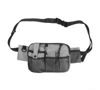 Riñonera impermeable espaciosa y ajustable para almacenamiento de herramientas con múltiples ranuras organizativas, adecuada para atención médica y uso profesional, Gris colisión