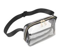 Riñonera impermeable para deportes al aire libre y viajes, bolsa de hombro ajustable, bolsa de almacenamiento cruzada, Black, As Shown