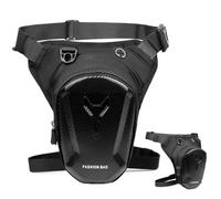 Riñonera impermeable para motocicleta con conector para auriculares, correa ajustable para el hombro y doble compartimento con cremallera, para bicicletas todoterreno, se adapta a dispositivos de 8