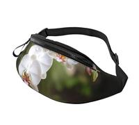 Riñonera Impresión De Orquídea Blanca En El Estanque Casual Bolsos Bandolera Ajustable Riñoneras Viaje Para Viajar Senderismo Bici 14X35Cm