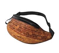 Riñonera industrial con fondo de pared de ladrillo para correr, senderismo, viajes, entrenamiento, perro, caminar, deporte, pesca, riñonera, Black, Talla única