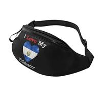 Riñonera Informal con Bandera de corazón de I Love My El Salvador, riñonera Deportiva de Ocio para Hombres y Mujeres, Regalo para Ejercicio de día Deportivo
