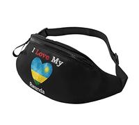 Riñonera Informal con Bandera de corazón de I Love My Rwanda, riñonera Deportiva de Ocio para Hombres y Mujeres, Regalo de Ejercicio para el día Deportivo