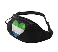 Riñonera Informal con Bandera de corazón de Sierra Leona, riñonera Deportiva de Ocio para Hombres y Mujeres, Regalo de Ejercicio para el día Deportivo